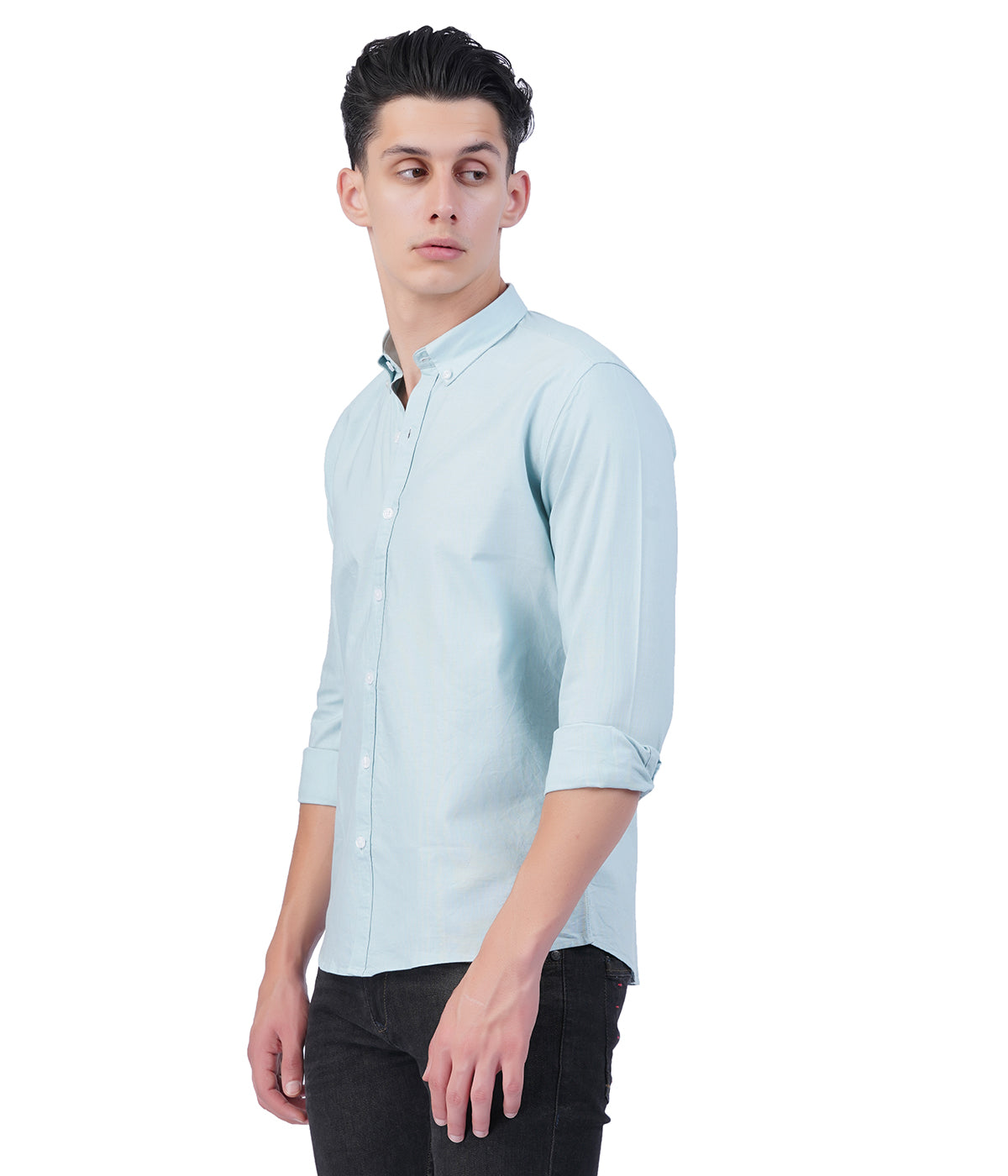 Men's Light Blue Shirt – Full Sleeve Casual Shirt