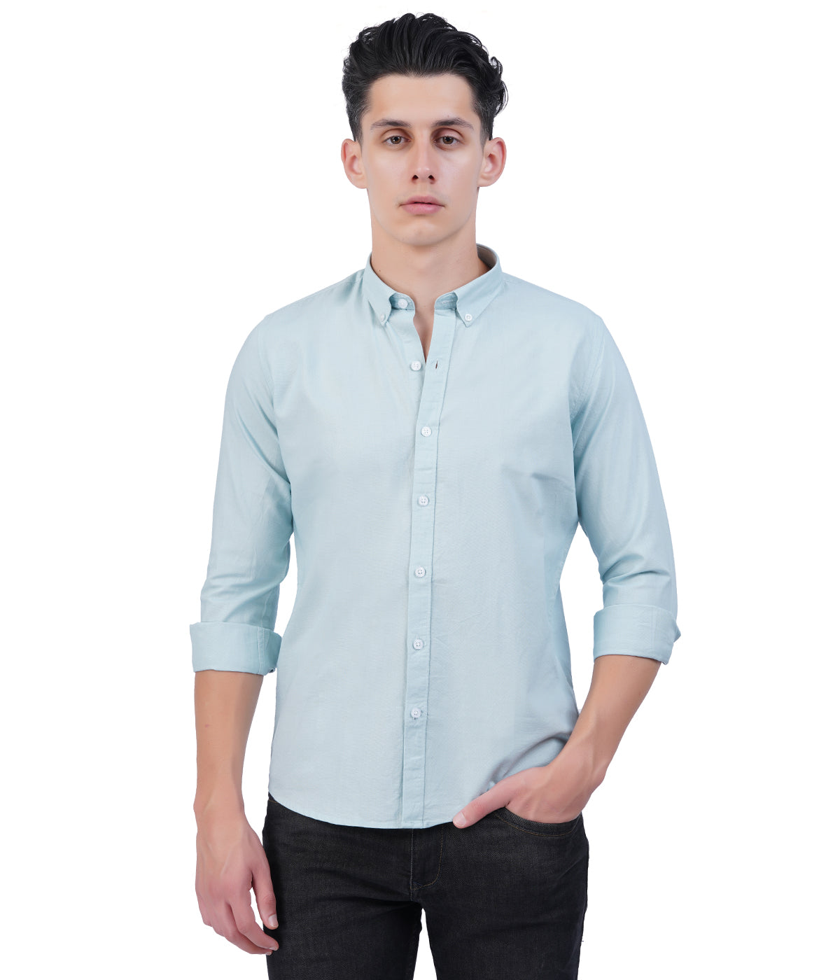 Men's Light Blue Shirt – Full Sleeve Casual Shirt