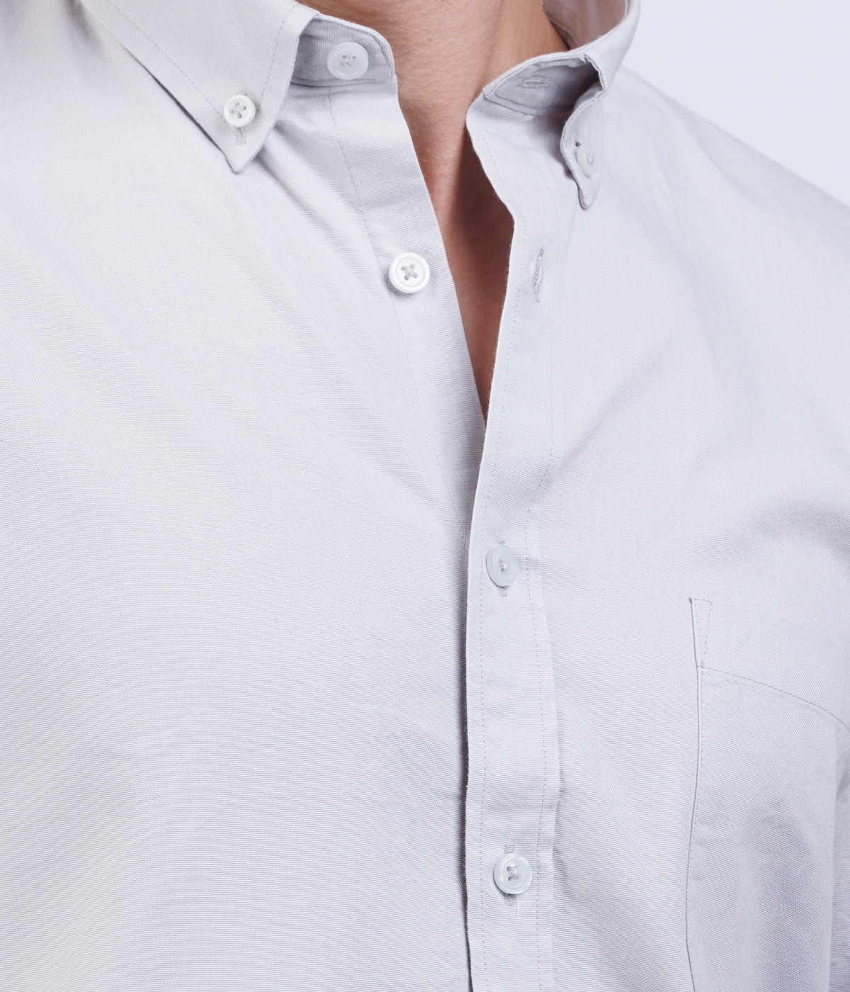 Men's Light Grey Shirt – Full Sleeve Casual Shirt