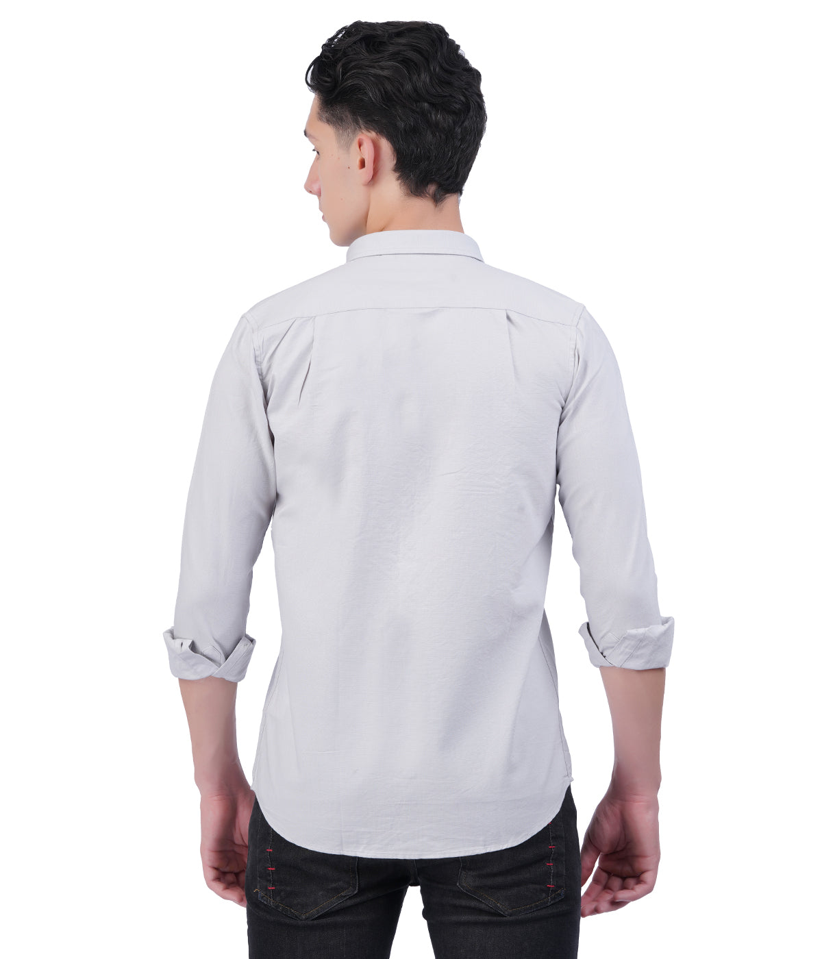 Men's Light Grey Shirt – Full Sleeve Casual Shirt