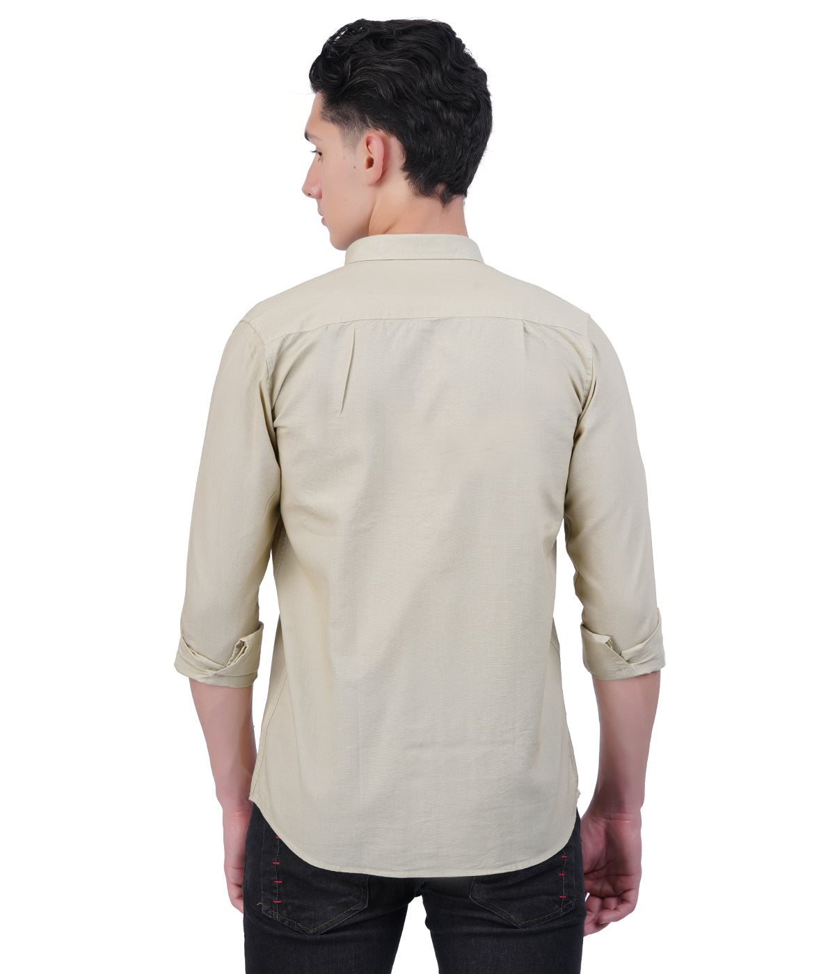 Men's Beige Shirt – Full Sleeve Casual Shirt