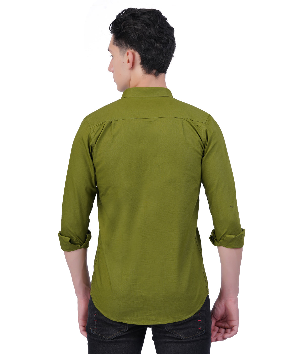 Men's Olive Green Shirt – Full Sleeve Casual Shirt