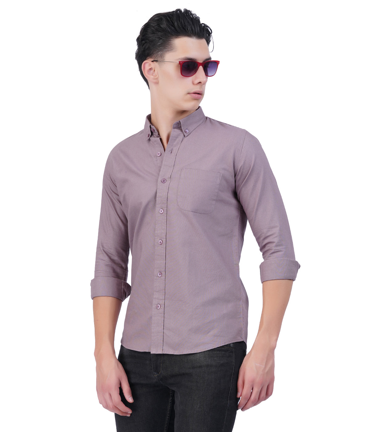 Men's Taupe Grey Shirt – Full Sleeve Casual Shirt
