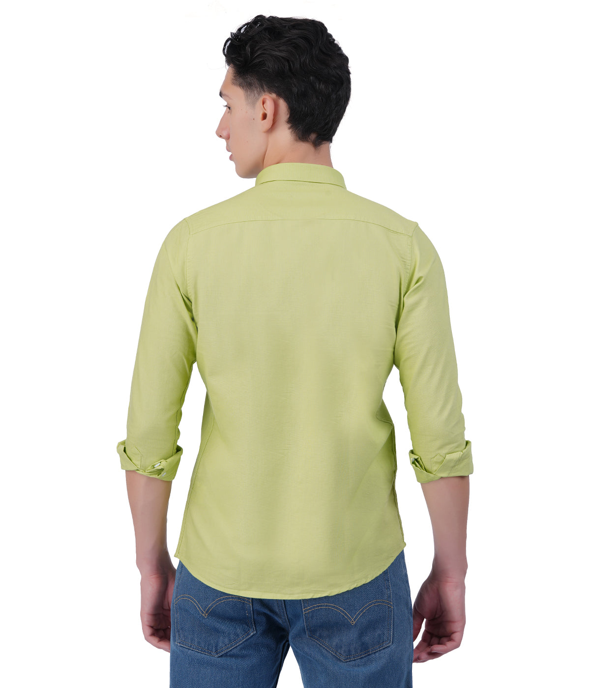Men's Lime Green Shirt – Full Sleeve Casual Shirt - OXFORD