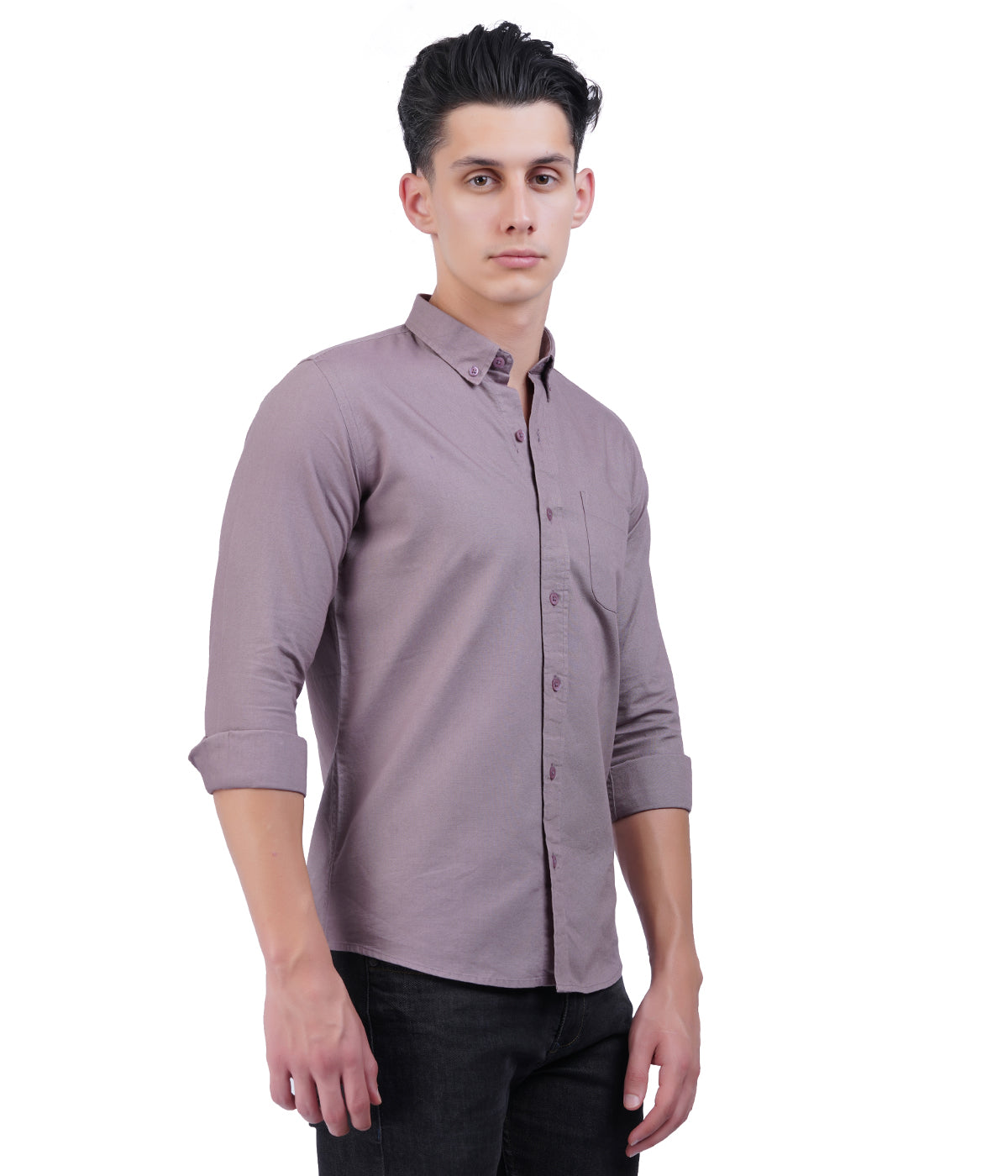 Men's Taupe Grey Shirt – Full Sleeve Casual Shirt