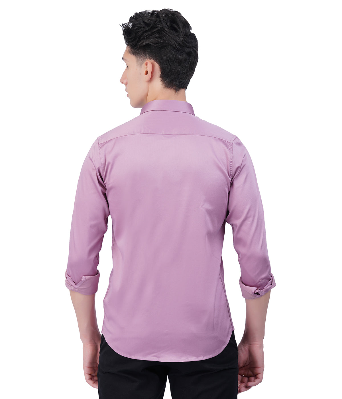 Men's Lavender Pink Shirt with Full Sleeves