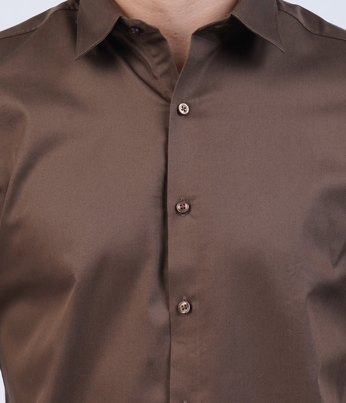 Men's Coffee Brown Shirt with Full Sleeves