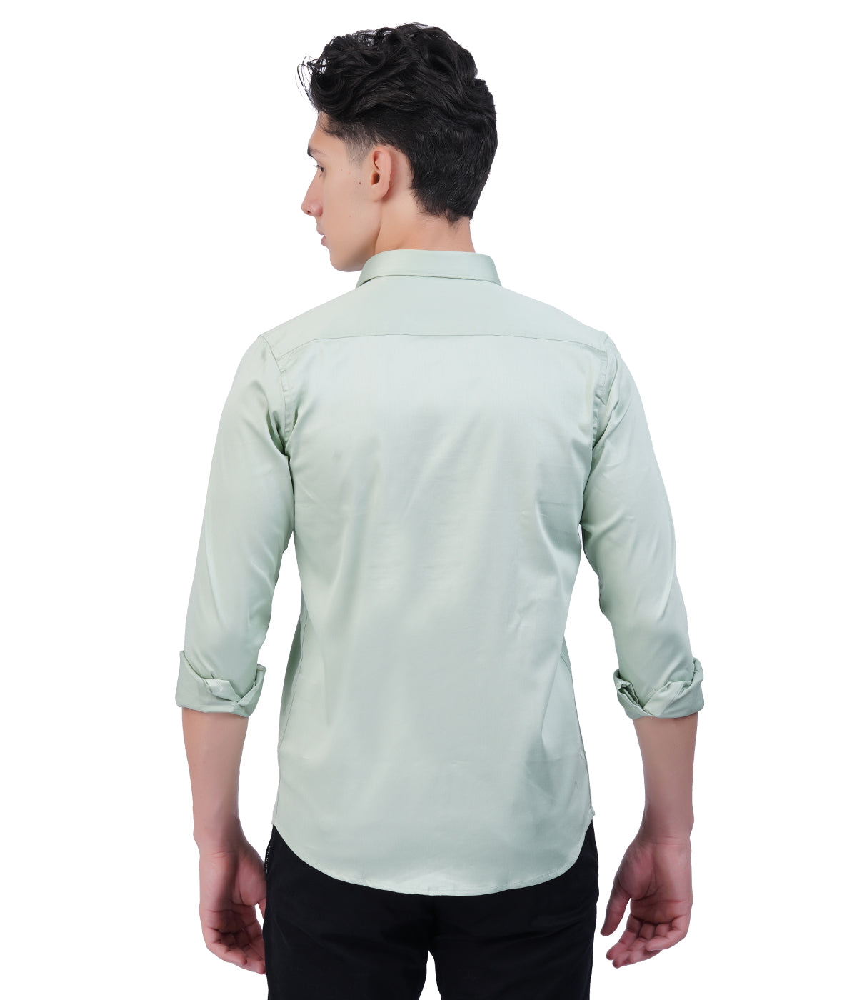 Men's Mint Green Shirt with Full Sleeves