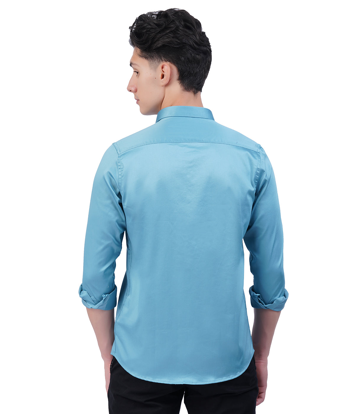 Men's Sky Blue Shirt with Full Sleeves