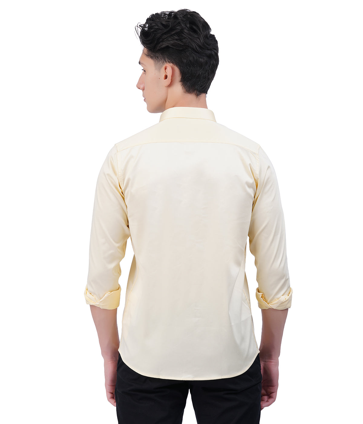 Men's Cream Shirt with Full Sleeves