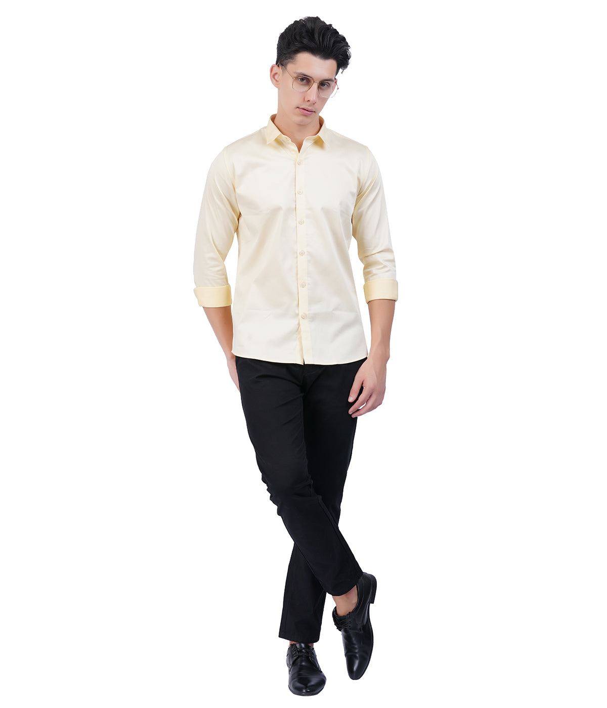 Men's Cream Shirt with Full Sleeves
