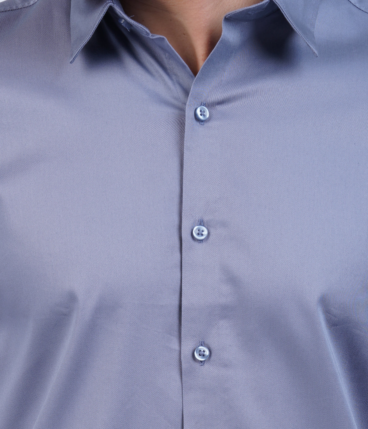 Men's Muted Blue Shirt with Full Sleeves