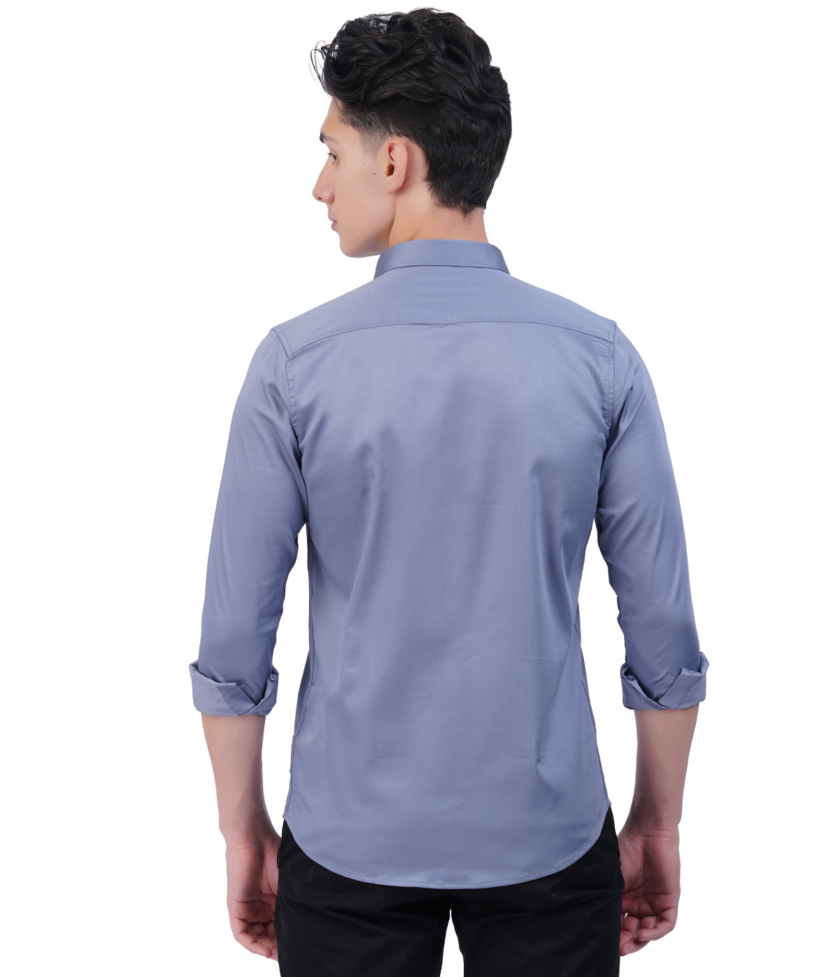 Men's Muted Blue Shirt with Full Sleeves