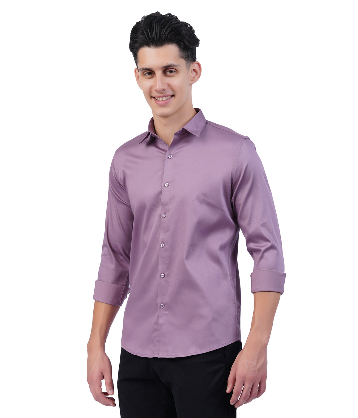 Men's Lavender Shirt with Full Sleeves