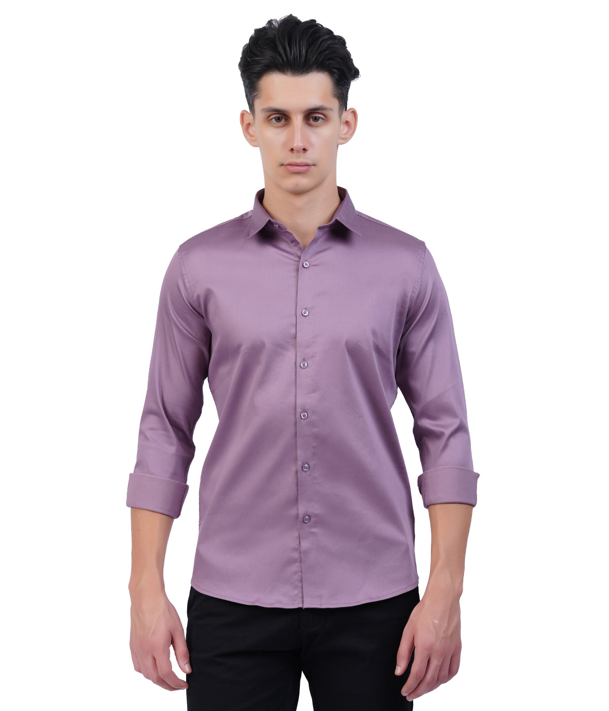 Men's Lavender Shirt with Full Sleeves