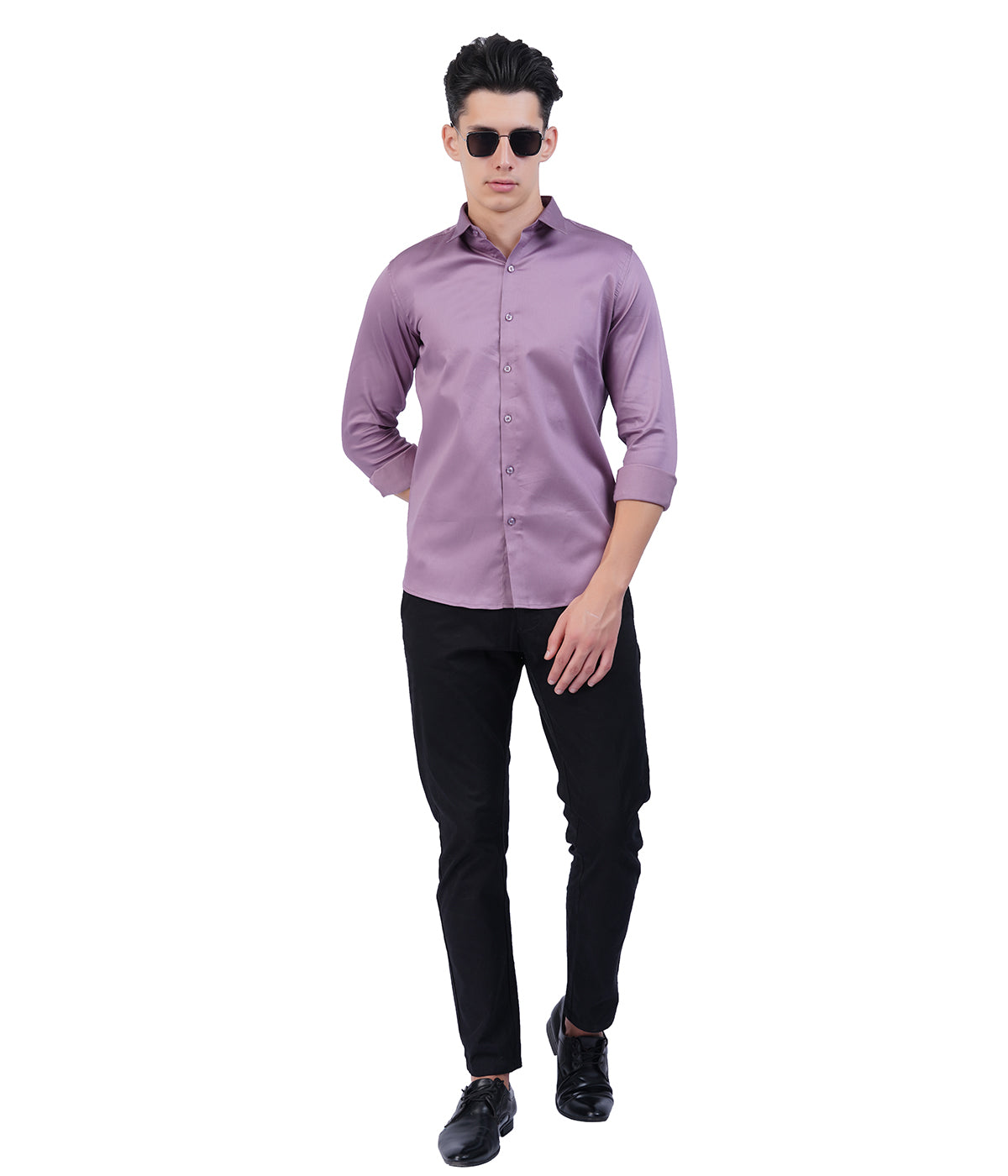 Men's Lavender Shirt with Full Sleeves