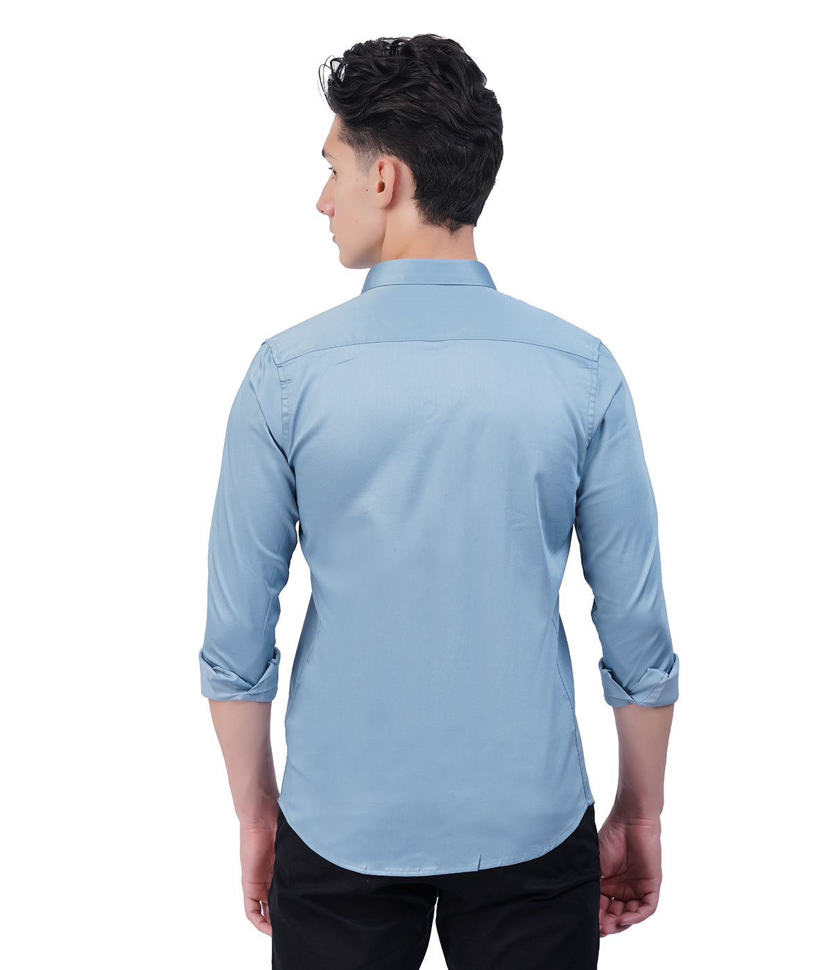 Men's Light Blue Shirt with Full Sleeves