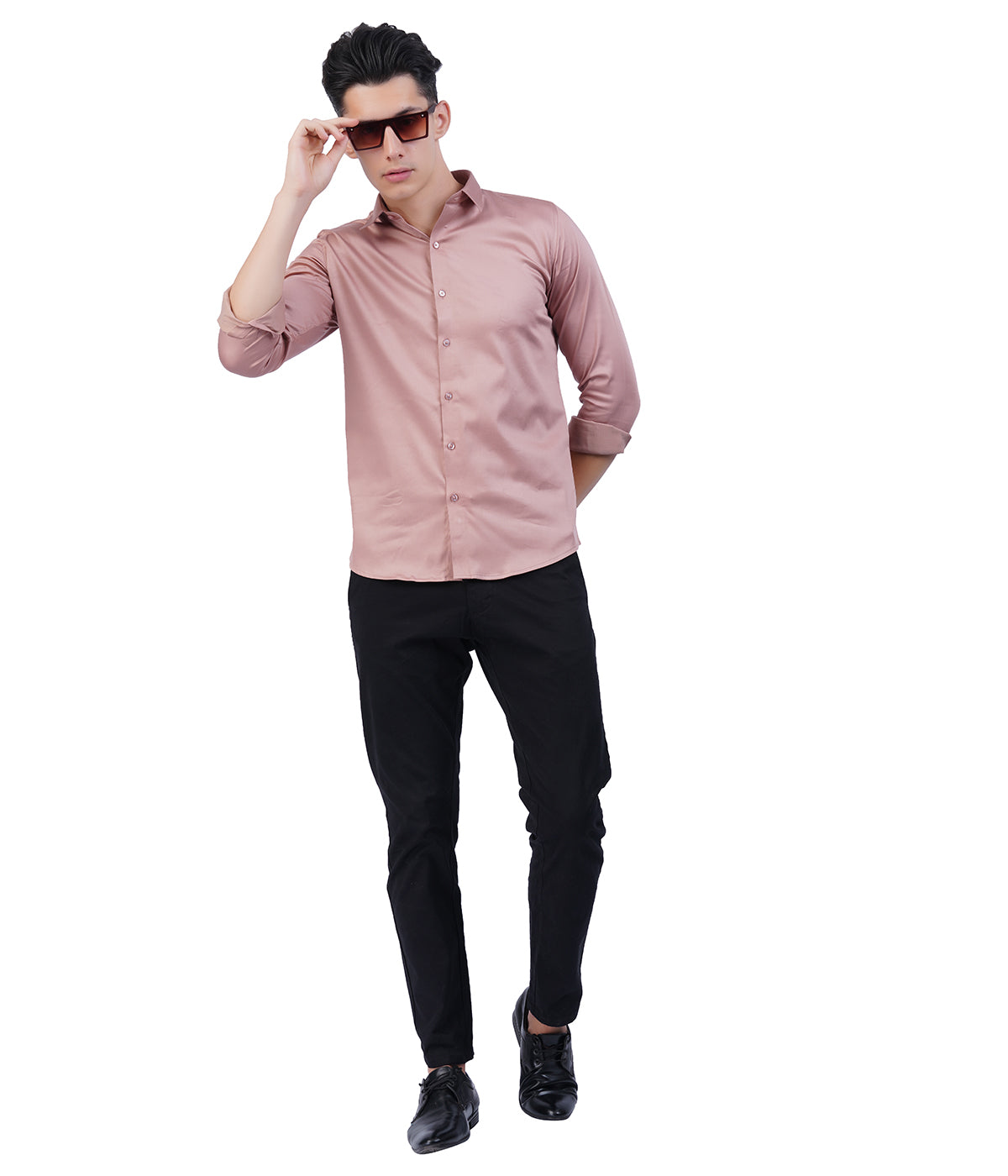 Men's Dusty Pink Shirt with Full Sleeves