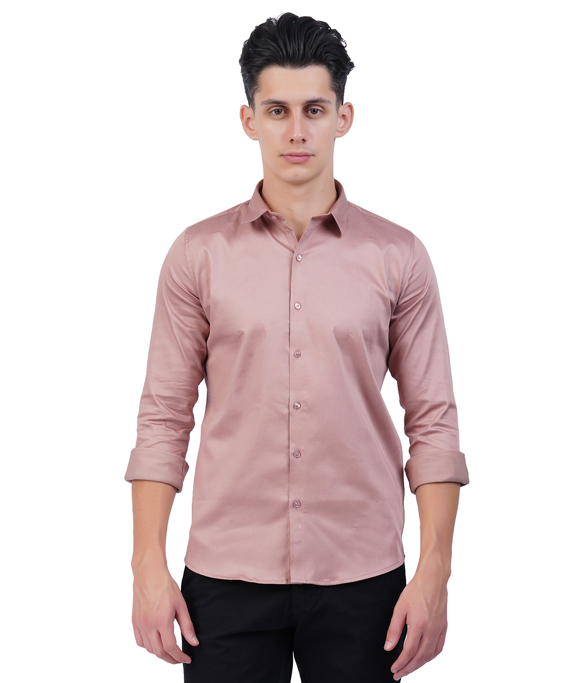Men's Dusty Pink Shirt with Full Sleeves