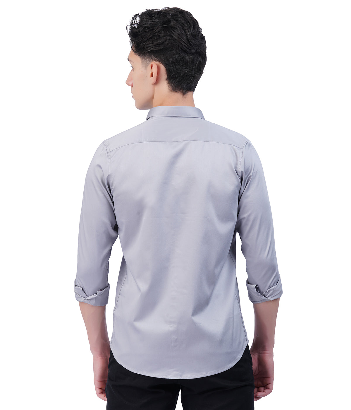 Men's Silver Grey Shirt with Full Sleeves